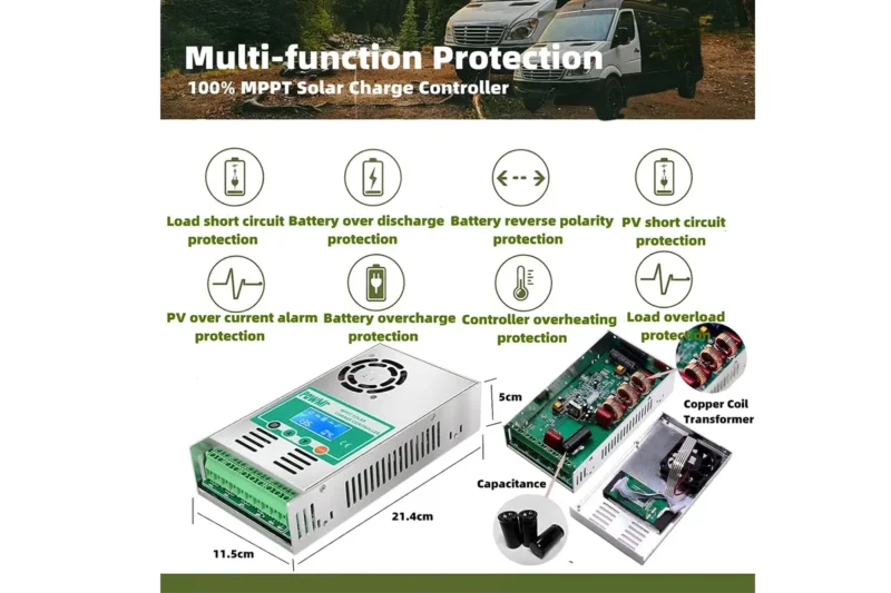 PowMr 60A Solar MPPT Charge Controller 12V-48V 6