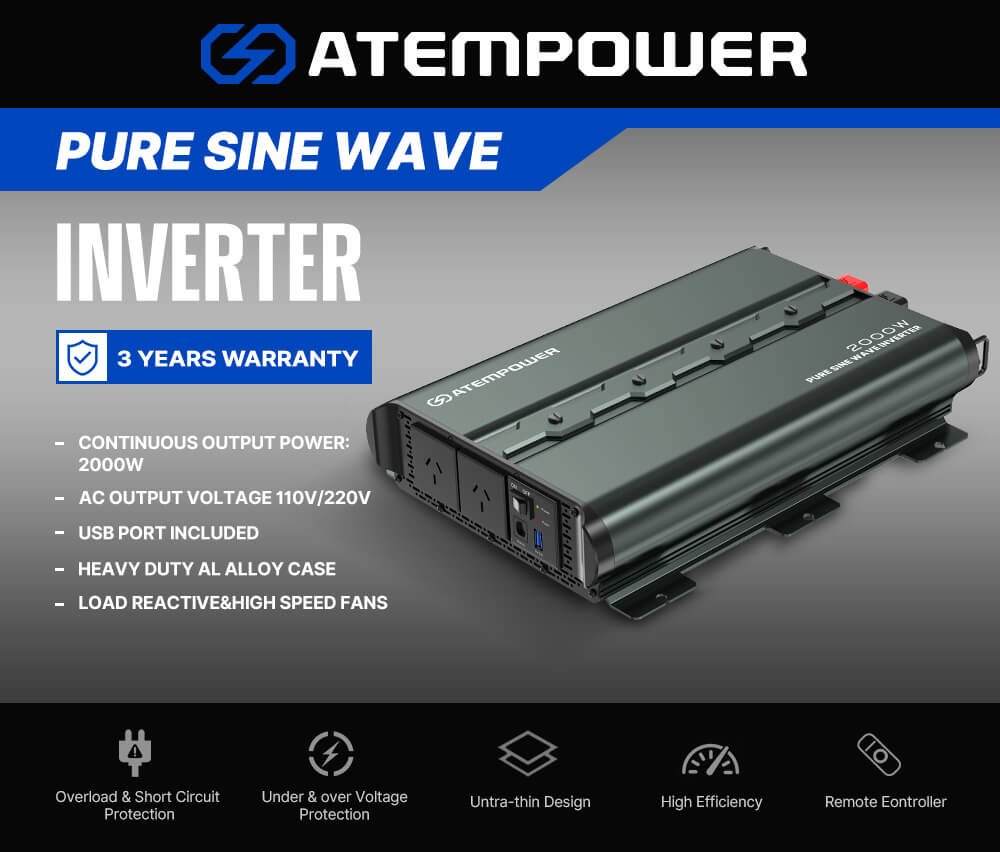 2000W 12V PURE SINE WAVE POWER INVERTER